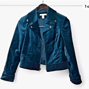 Chico's Teal Velvet Blazer